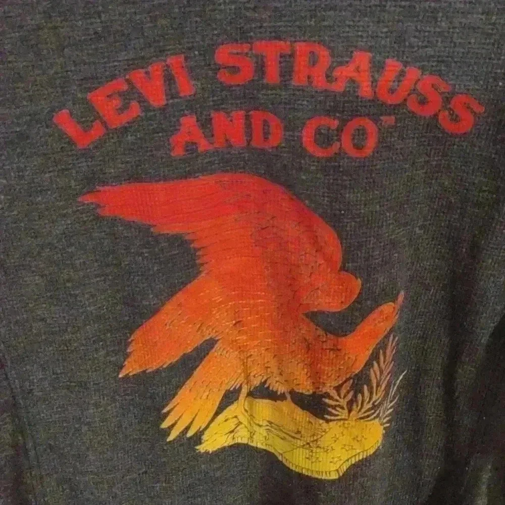 Levi Strauss navy blue long sleeve shirt mens medium‎